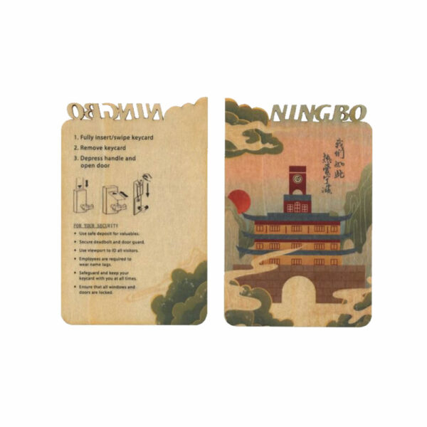 Digital Printing Wooden Hotel Room Key Card - Image 4